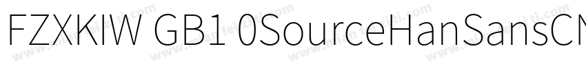 FZXKIW GB1 0SourceHanSansCN Medium字体转换